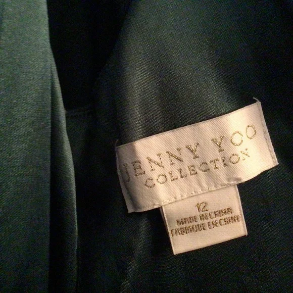 Jenny Yoo Ellis Anthropologie Flutter Sleeve Open-Back Velvet Emerald 12 10 8 - Picture 10 of 11